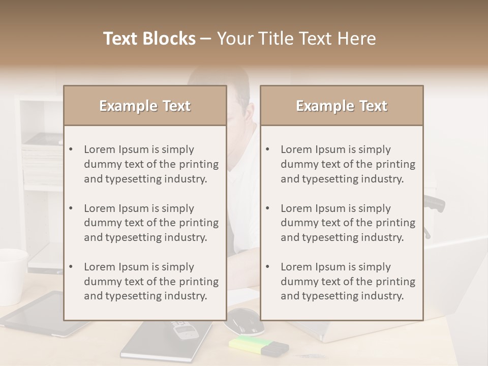 Male Disabled Phone PowerPoint Template