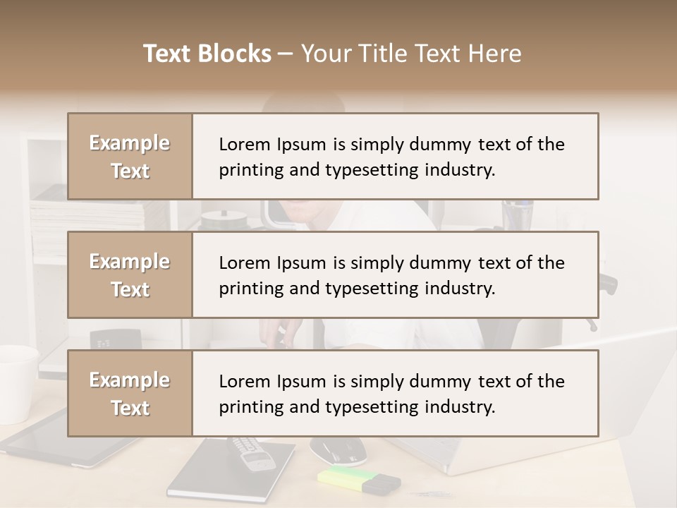 Male Disabled Phone PowerPoint Template