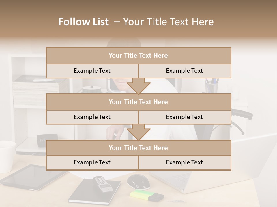 Male Disabled Phone PowerPoint Template