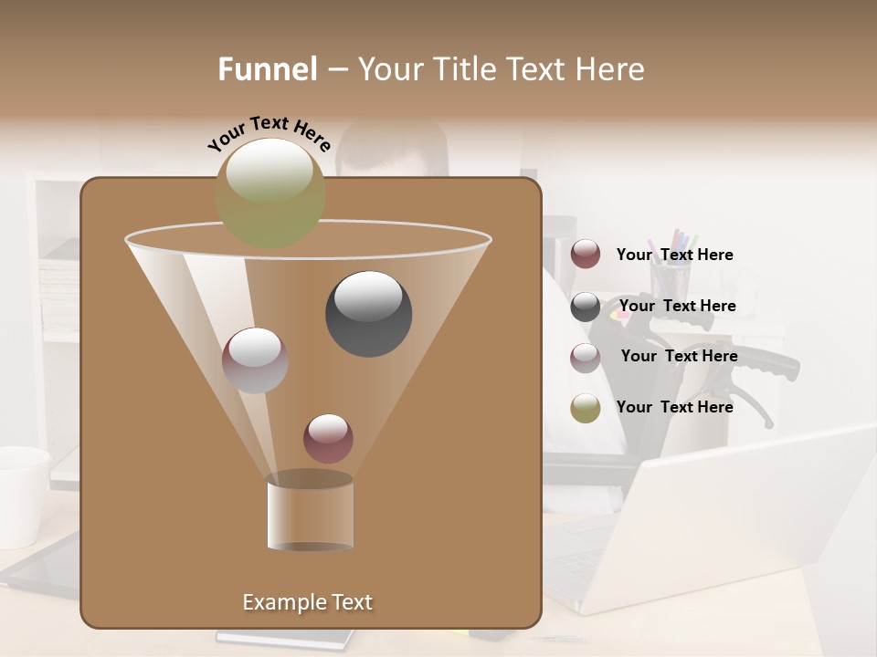 Male Disabled Phone PowerPoint Template