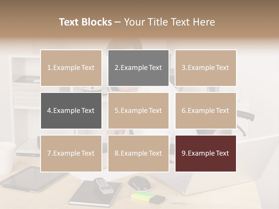 Male Disabled Phone PowerPoint Template