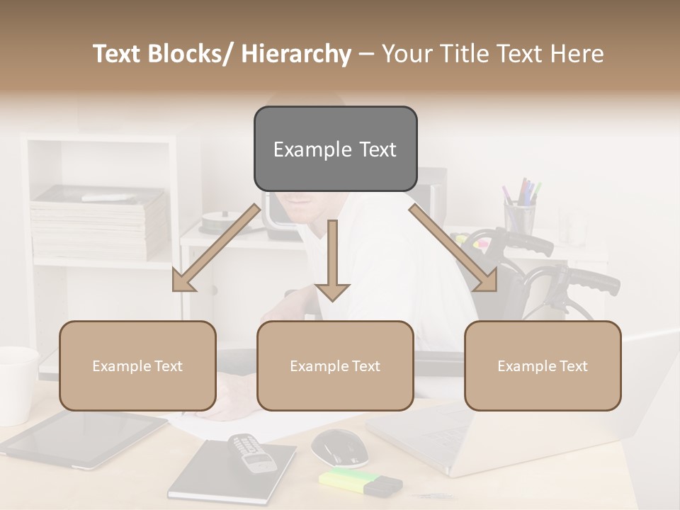 Male Disabled Phone PowerPoint Template