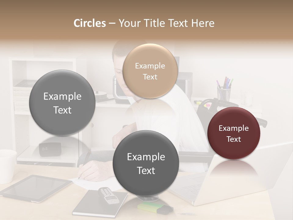Male Disabled Phone PowerPoint Template