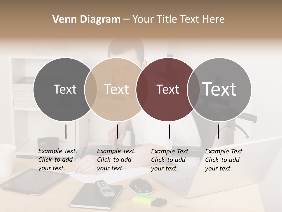 Male Disabled Phone PowerPoint Template