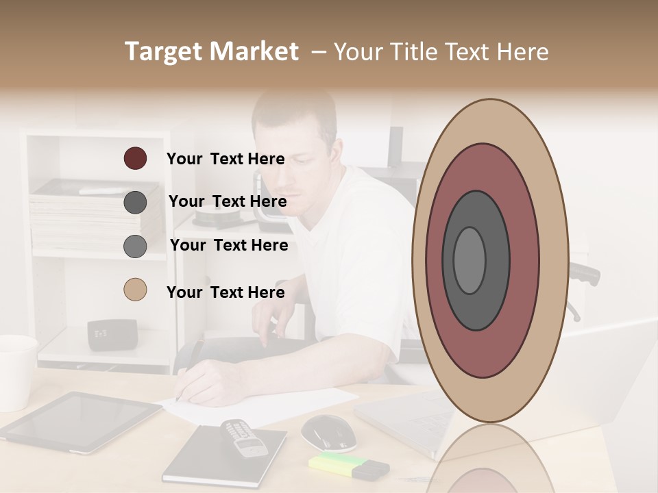 Male Disabled Phone PowerPoint Template