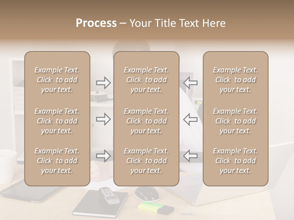 Male Disabled Phone PowerPoint Template