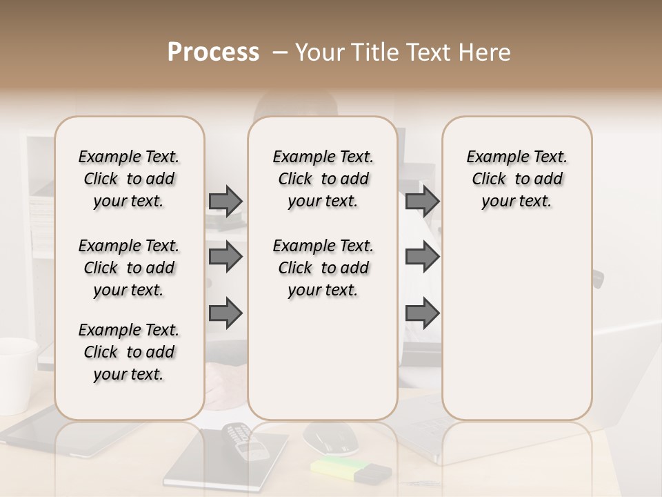 Male Disabled Phone PowerPoint Template