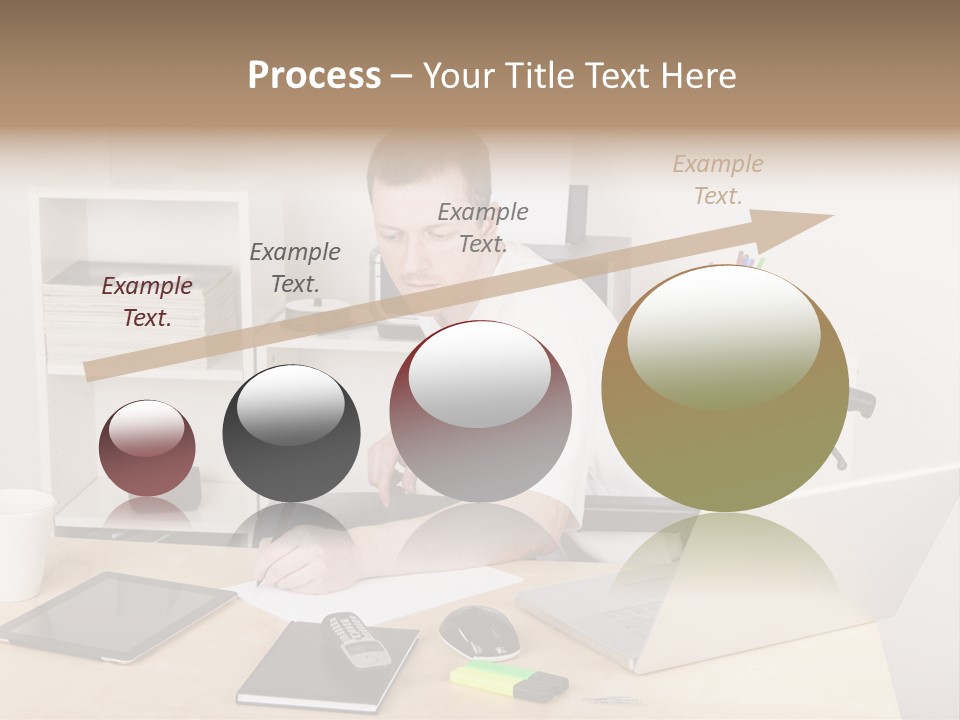 Male Disabled Phone PowerPoint Template