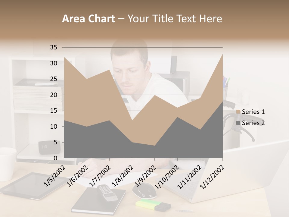 Male Disabled Phone PowerPoint Template