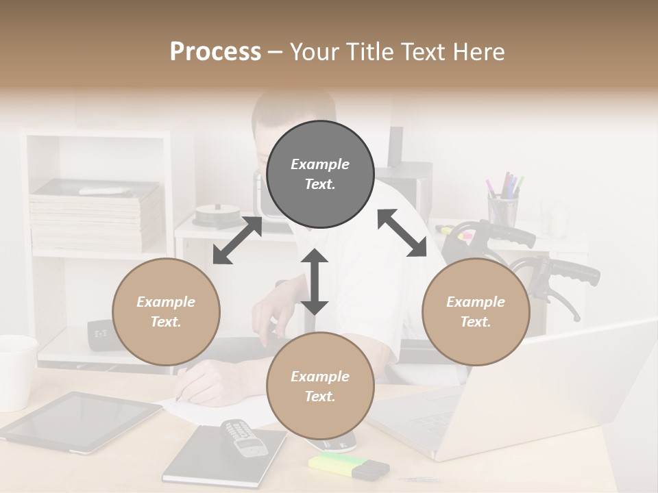 Male Disabled Phone PowerPoint Template