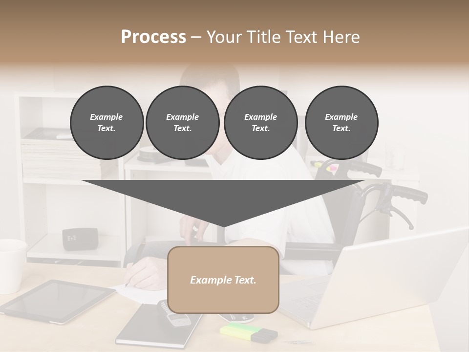 Male Disabled Phone PowerPoint Template