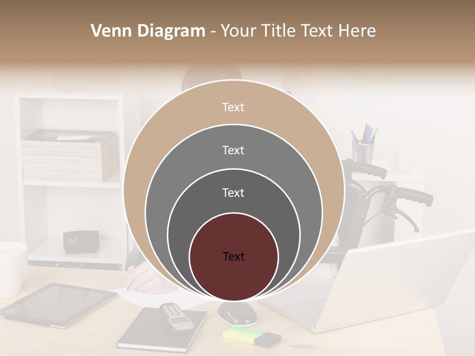Male Disabled Phone PowerPoint Template