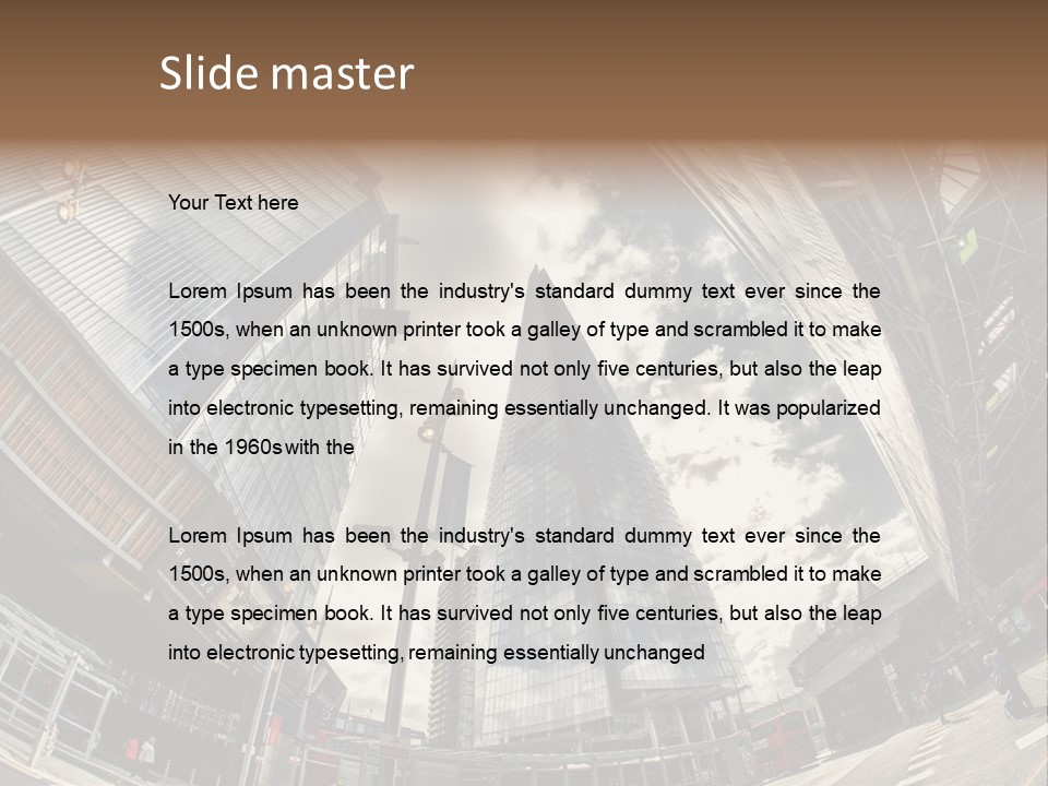 A Group Of Tall Buildings Sitting Next To Each Other PowerPoint Template