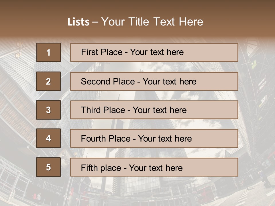 A Group Of Tall Buildings Sitting Next To Each Other PowerPoint Template