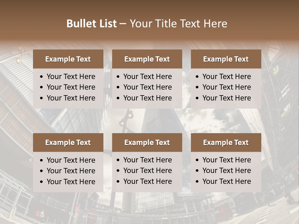 A Group Of Tall Buildings Sitting Next To Each Other PowerPoint Template