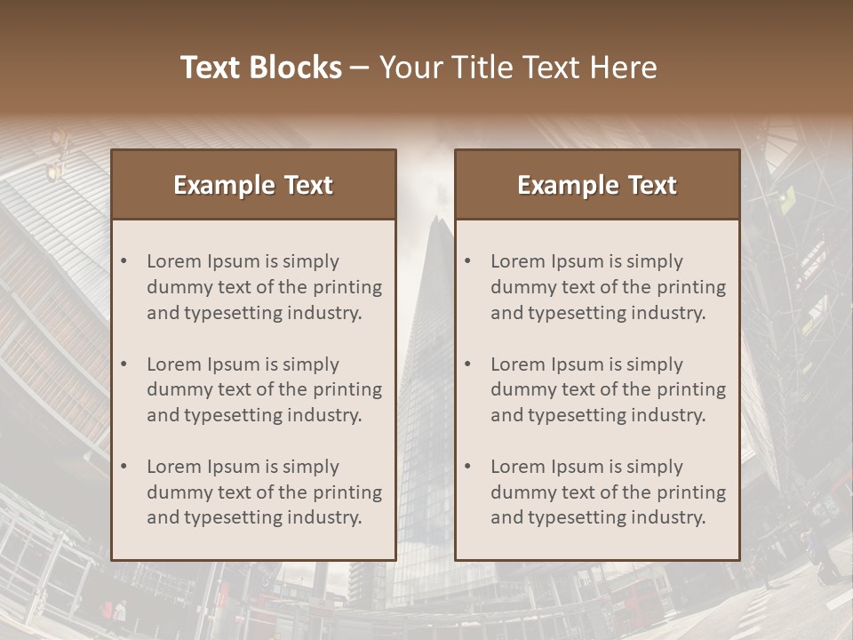 A Group Of Tall Buildings Sitting Next To Each Other PowerPoint Template