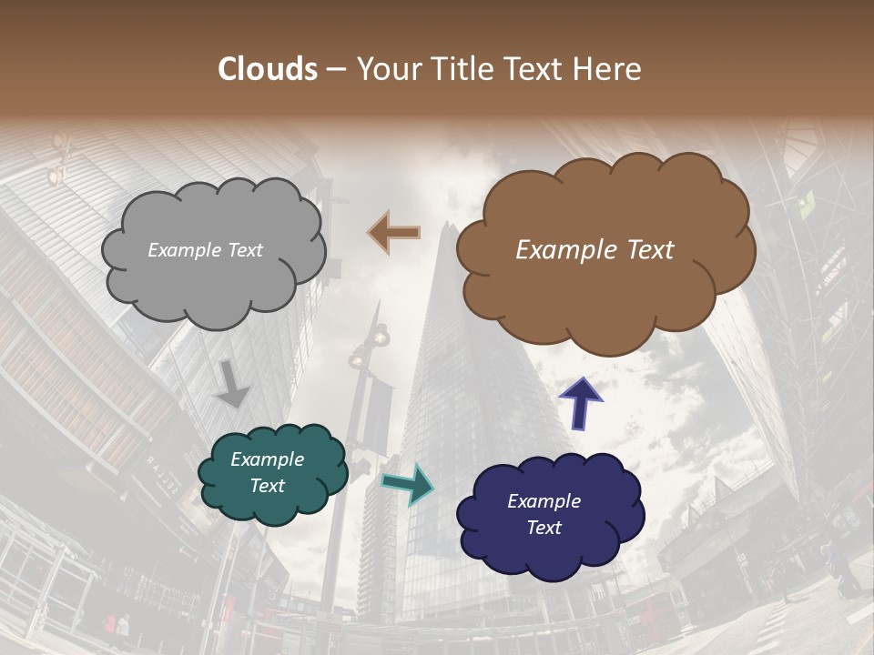 A Group Of Tall Buildings Sitting Next To Each Other PowerPoint Template