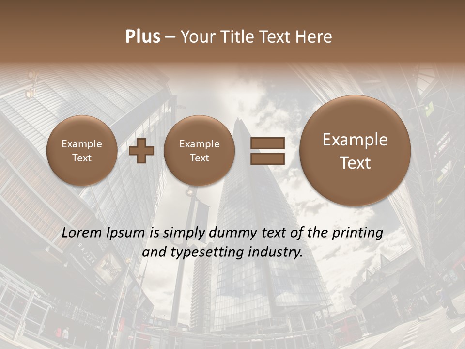 A Group Of Tall Buildings Sitting Next To Each Other PowerPoint Template