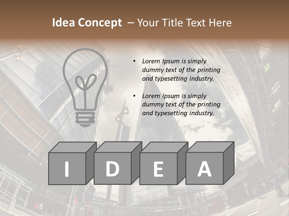 A Group Of Tall Buildings Sitting Next To Each Other PowerPoint Template