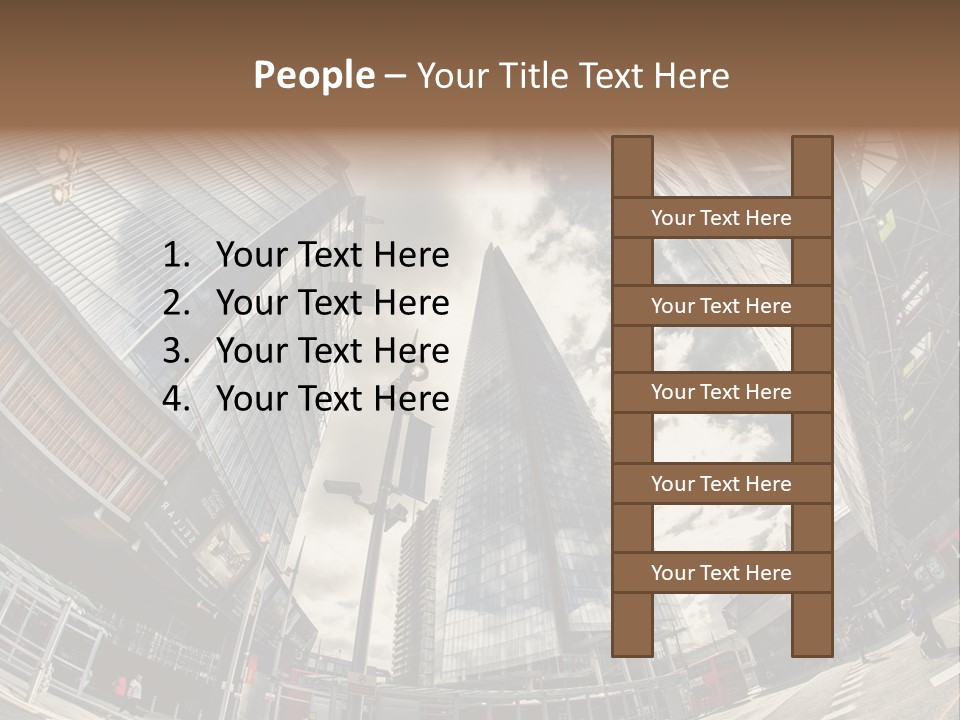 A Group Of Tall Buildings Sitting Next To Each Other PowerPoint Template