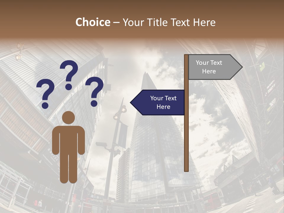 A Group Of Tall Buildings Sitting Next To Each Other PowerPoint Template
