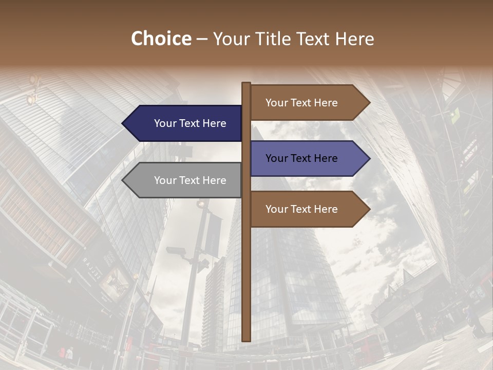 A Group Of Tall Buildings Sitting Next To Each Other PowerPoint Template