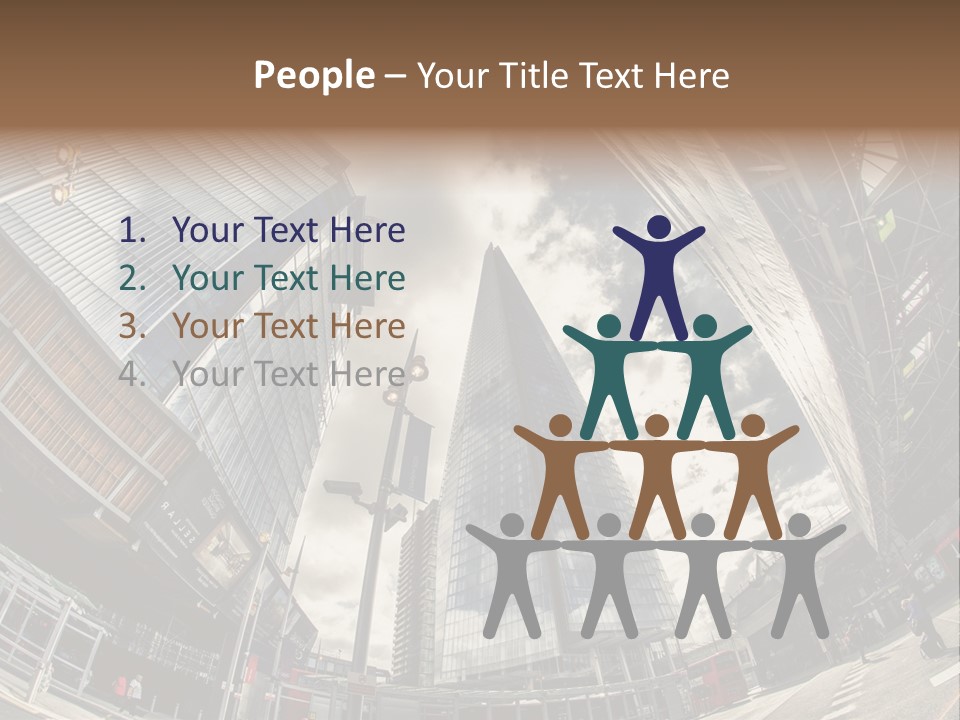 A Group Of Tall Buildings Sitting Next To Each Other PowerPoint Template
