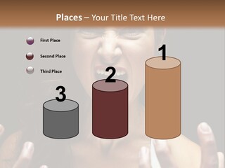 A Woman Making A Face With Her Hands PowerPoint Template