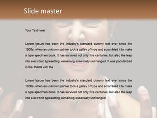 A Woman Making A Face With Her Hands PowerPoint Template