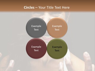 A Woman Making A Face With Her Hands PowerPoint Template