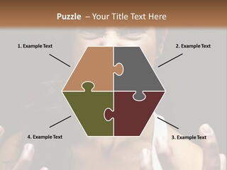 A Woman Making A Face With Her Hands PowerPoint Template