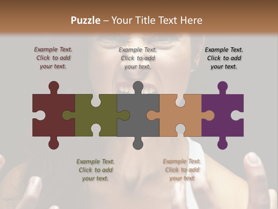 A Woman Making A Face With Her Hands PowerPoint Template
