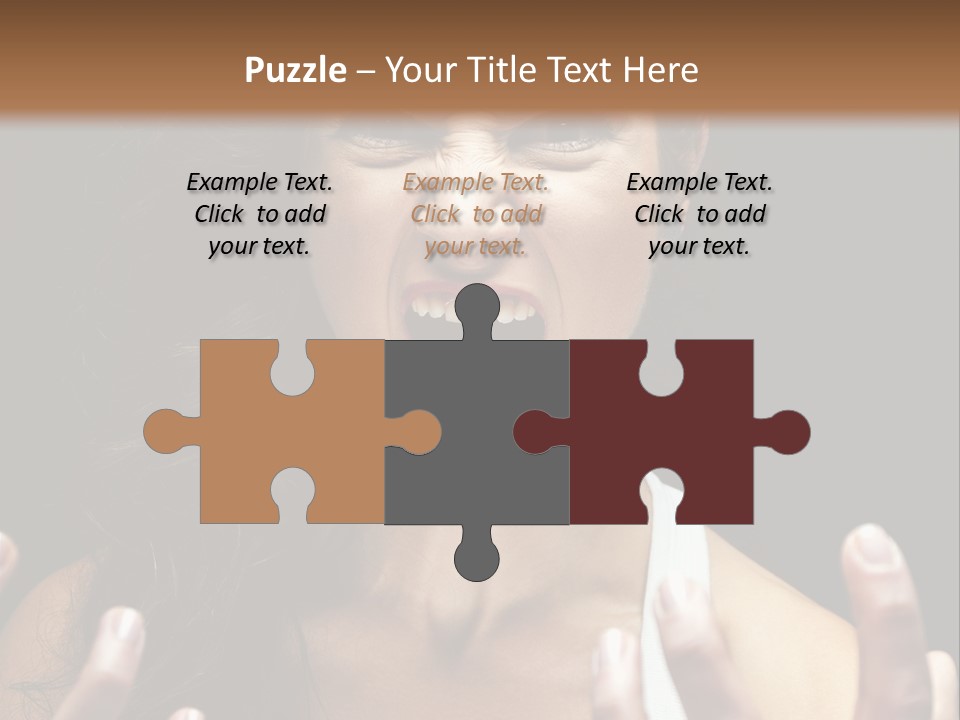 A Woman Making A Face With Her Hands PowerPoint Template