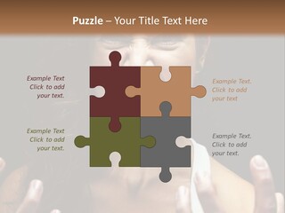 A Woman Making A Face With Her Hands PowerPoint Template