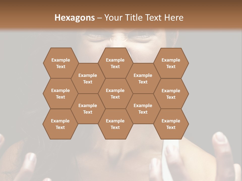 A Woman Making A Face With Her Hands PowerPoint Template