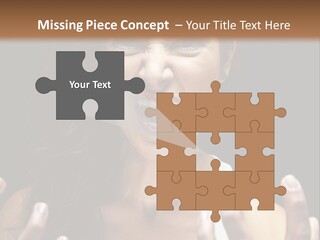A Woman Making A Face With Her Hands PowerPoint Template