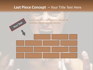 A Woman Making A Face With Her Hands PowerPoint Template