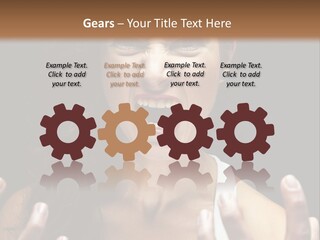A Woman Making A Face With Her Hands PowerPoint Template