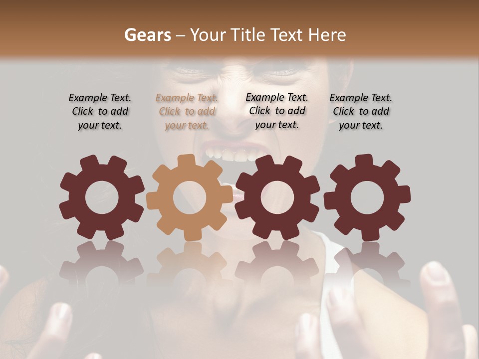 A Woman Making A Face With Her Hands PowerPoint Template