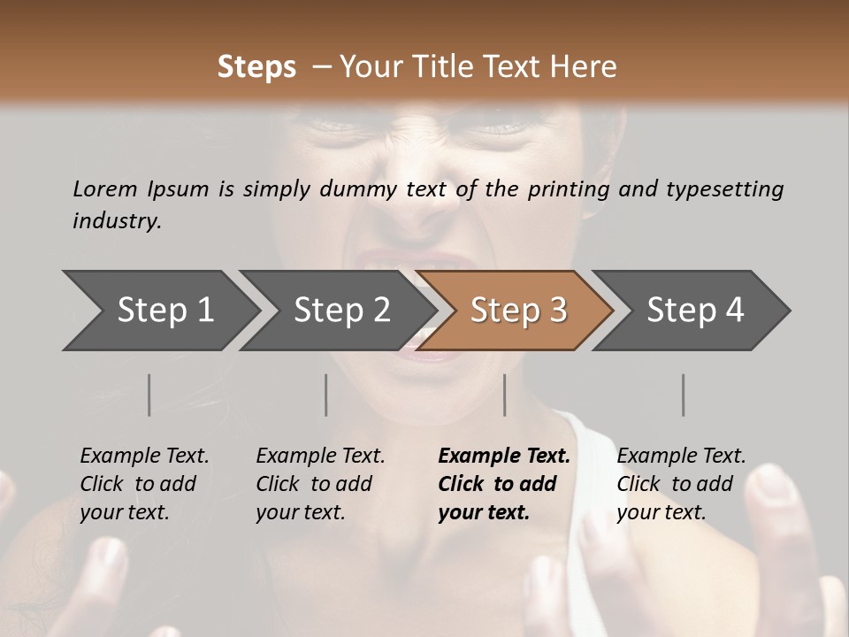 A Woman Making A Face With Her Hands PowerPoint Template