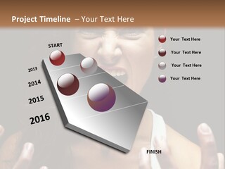 A Woman Making A Face With Her Hands PowerPoint Template