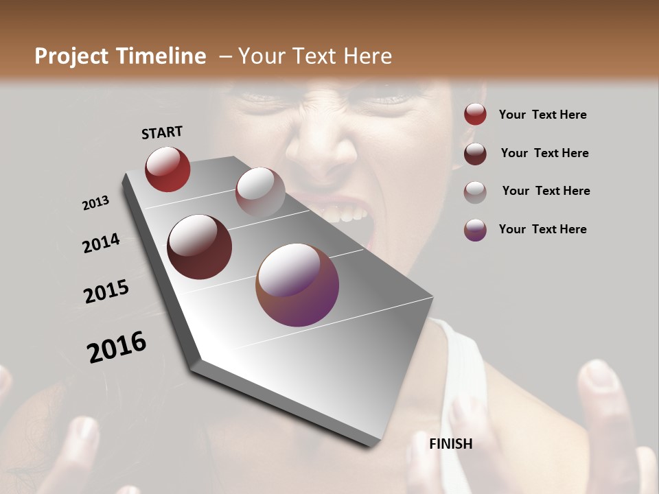 A Woman Making A Face With Her Hands PowerPoint Template