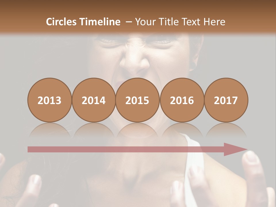 A Woman Making A Face With Her Hands PowerPoint Template