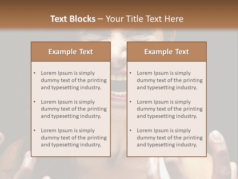 A Woman Making A Face With Her Hands PowerPoint Template