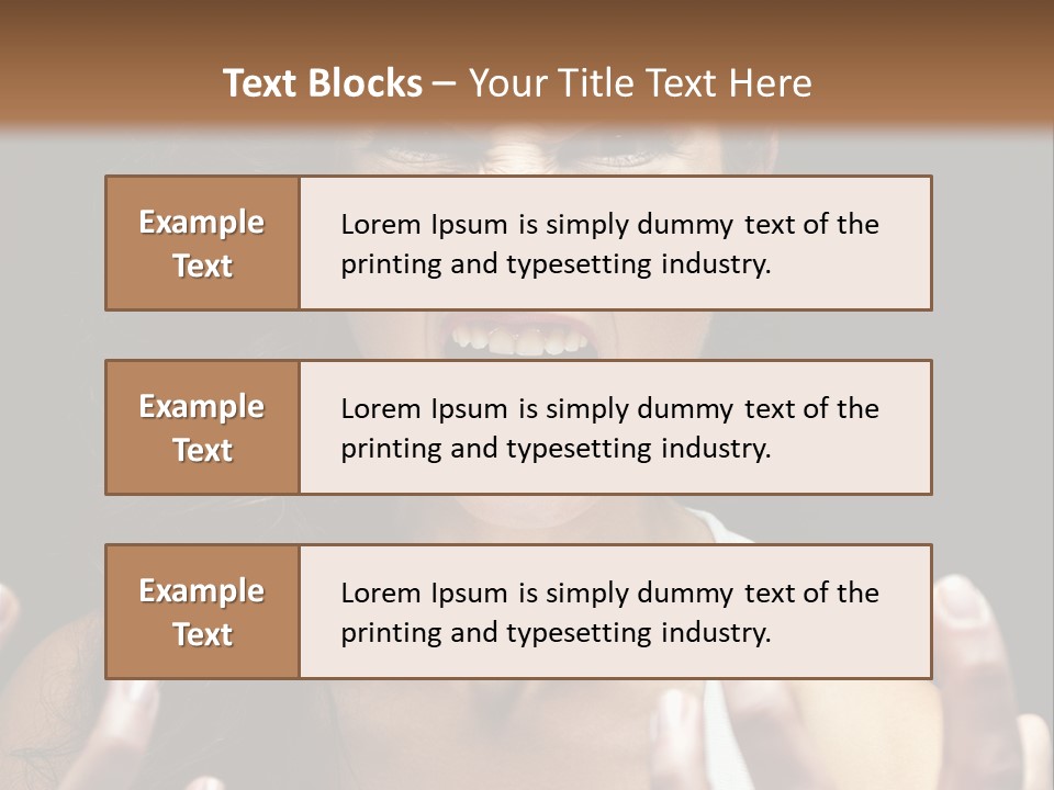 A Woman Making A Face With Her Hands PowerPoint Template