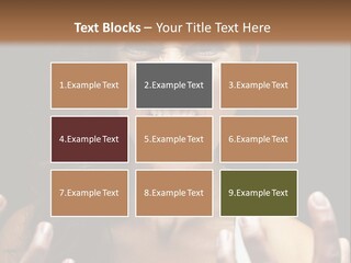 A Woman Making A Face With Her Hands PowerPoint Template