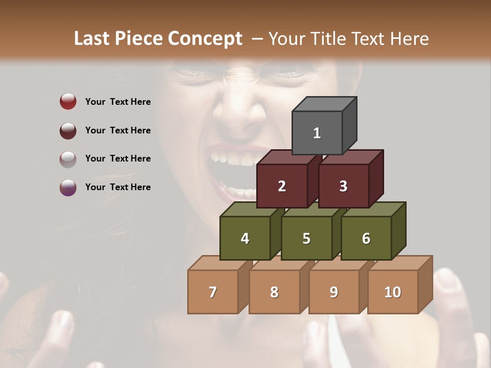 A Woman Making A Face With Her Hands PowerPoint Template