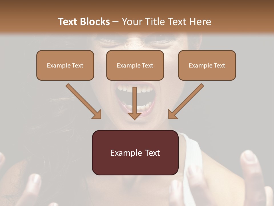 A Woman Making A Face With Her Hands PowerPoint Template