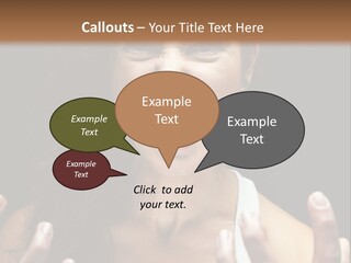 A Woman Making A Face With Her Hands PowerPoint Template