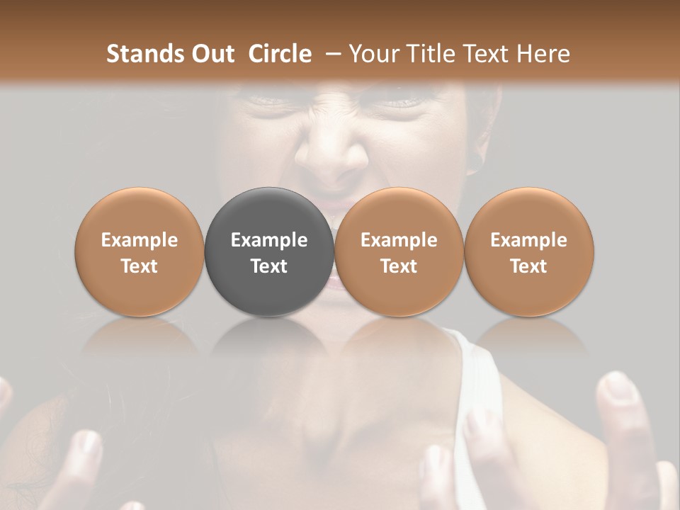 A Woman Making A Face With Her Hands PowerPoint Template